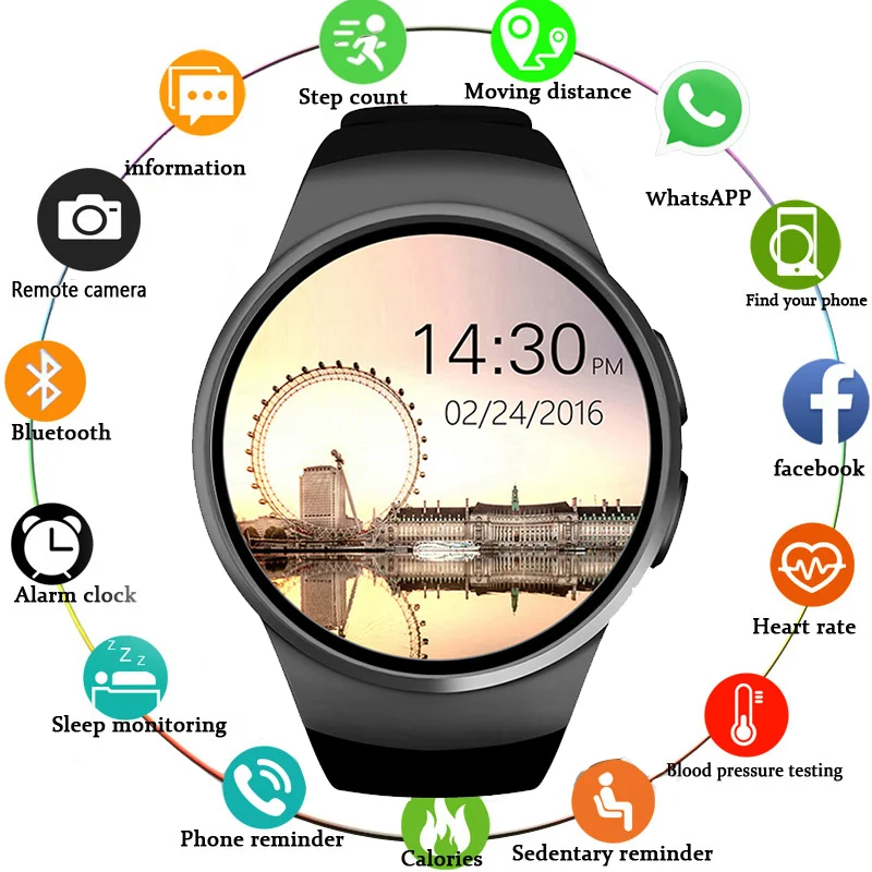 

2019 New Arrival Smart Watch Men Support SIM TF Card Bluetooth Call Heart Rate Pedometer Sport Modes Smartwatch For Android IOS