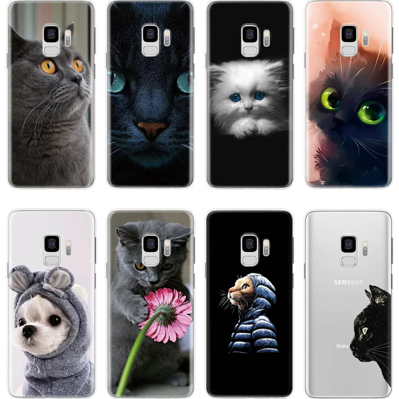 

For Black Cat Coque Samsung Galaxy A3 A5 A7 2015 2016 2017 A6 A8 Plus 2018 Star Note 3 4 5 7 8 TPU Cover For Samsung Note 9 Case