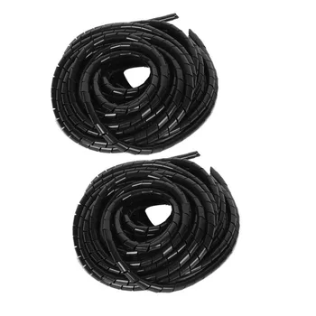 

ID 5mm x OD 6mm 33FT/(10m) Spiral Wrap Tube Black Cable Wire Tidy Wrap PC Home Cinema TV Management Organizing Kit