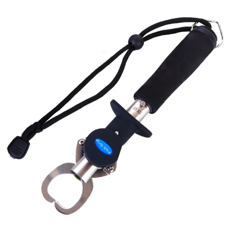 

Portable Stainless Steel Fishing Gripper Fish Lip Grip Grab Carp Fishing Lip Grip EVA handle Tackle Tools Pesca