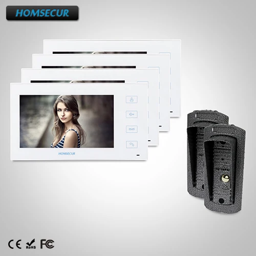 

HOMSECUR 7" Hands-free Video Door Phone Intercom System+Dual-way Intercom : TC041 +TM704-W