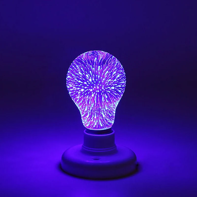 Светодиодный светильник лампы E27 3D фейерверк декоративные лампы Эдисона 195-240V вечерние лампа A60 ST64 G80 G95 G125 праздничный новогодний декор