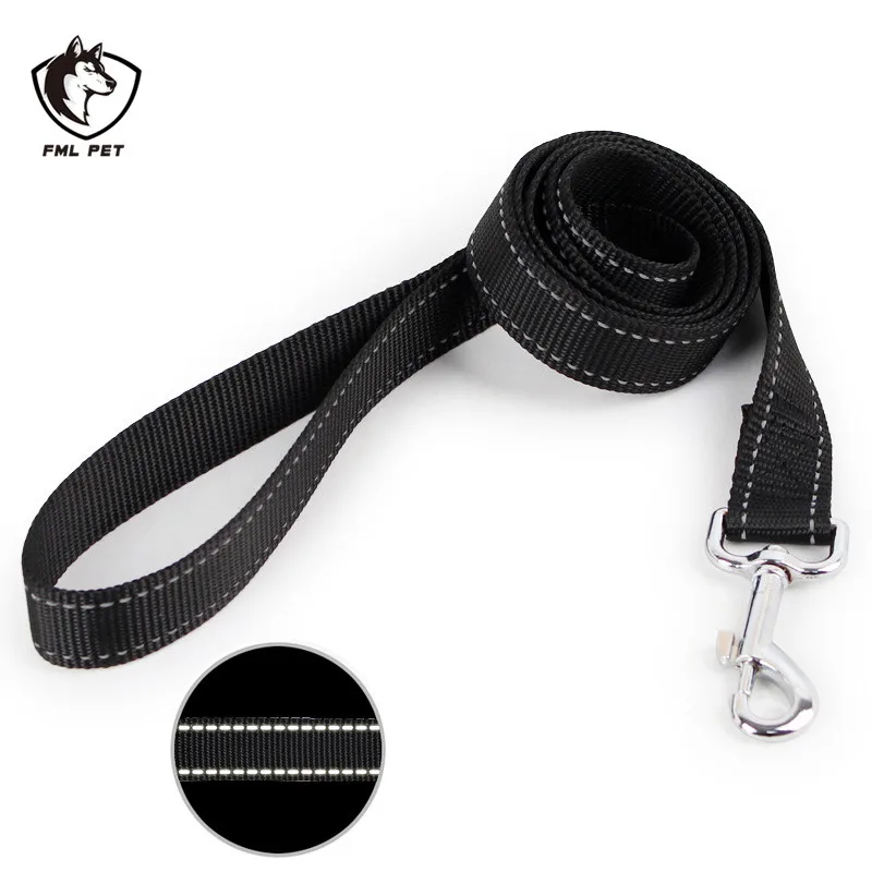 

FML Pet Leash Reflective Dog Leashes Nylon Dog Belt Lead with Handle Jogging Walking Dog Traction Rope For Small Large Dogs