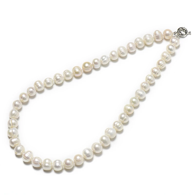 

Texture with a Circle and 10-11 MM Two different specifications Pure white Freshwater Natural pearl Necklace