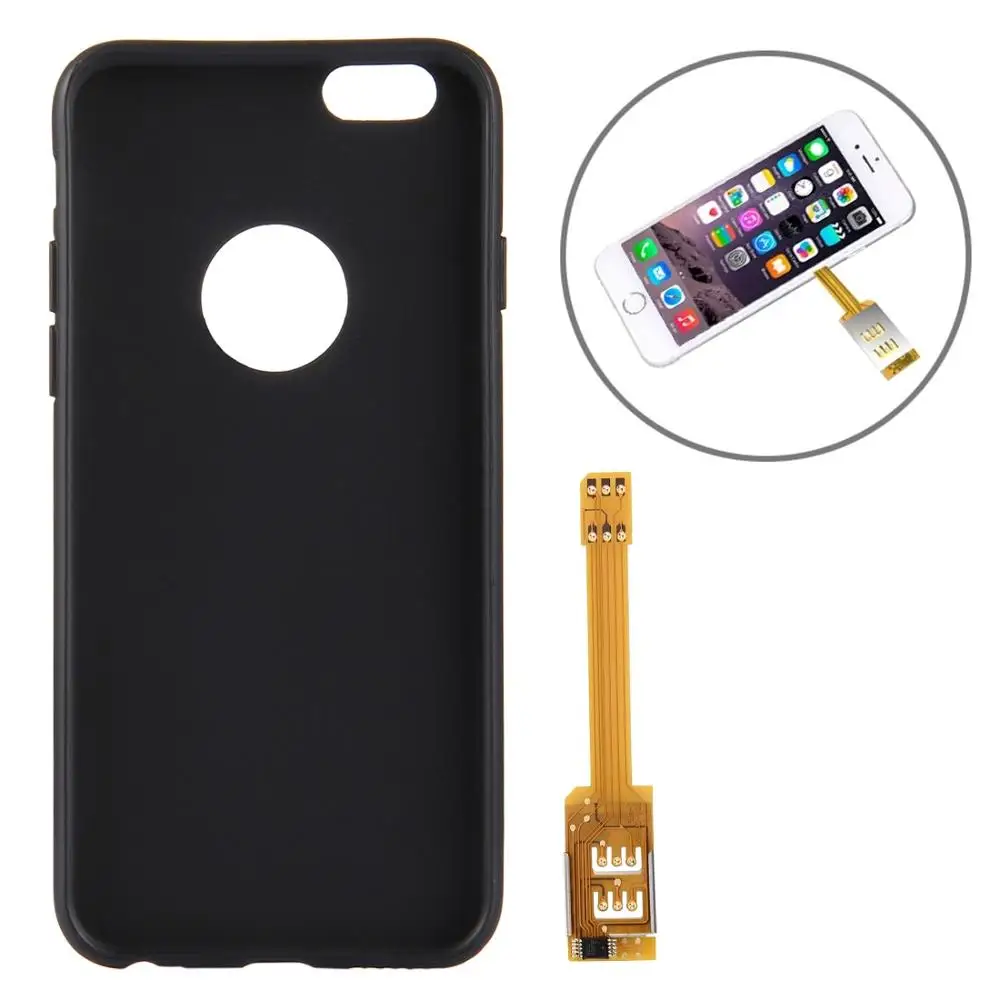 

Kumishi for iPhone 6 6s Dual SIM Card Adapter with a Back Case Cover