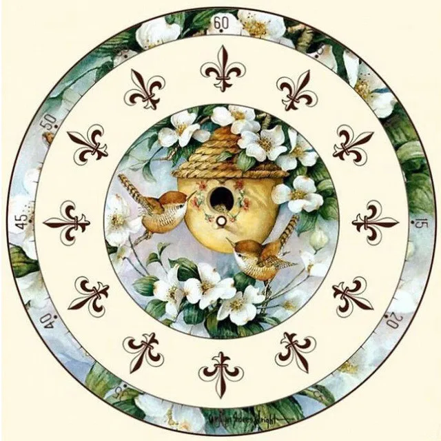

Diamond mosaic diy diamond embroidery bird clock 3d square paste full counted cross stitch kit diy diamond painting bk