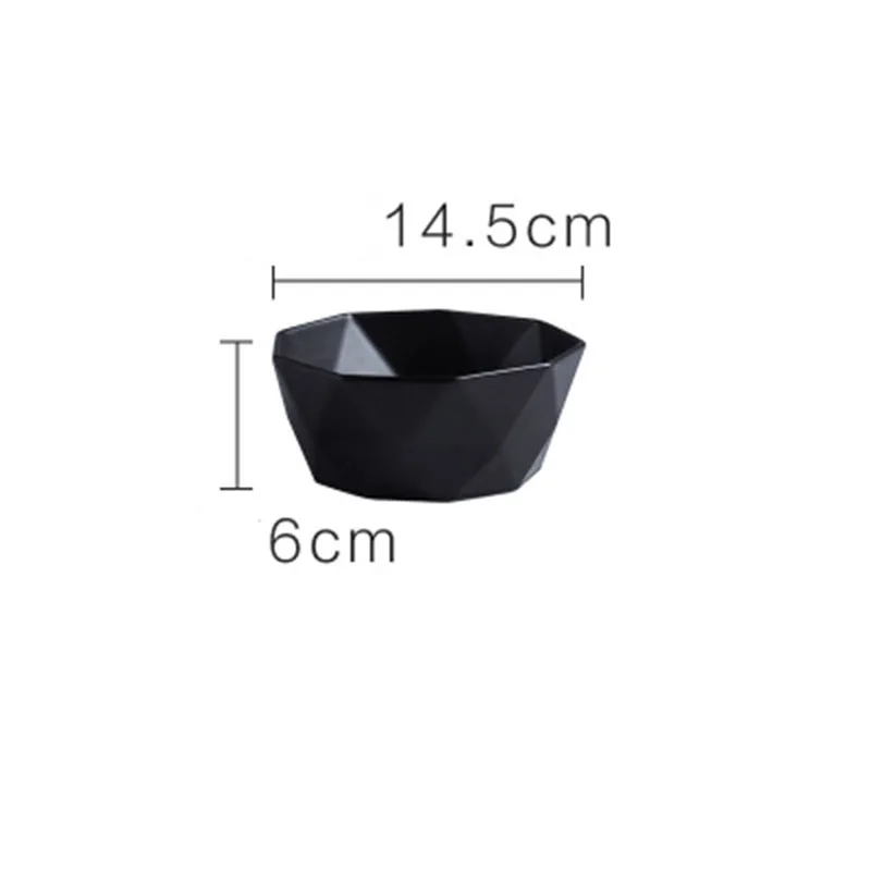 Нордическая матовая неправильная Западная тарелка Салатница салатная тарелка необычной формы набор керамической посуды - Color: Bowl Black