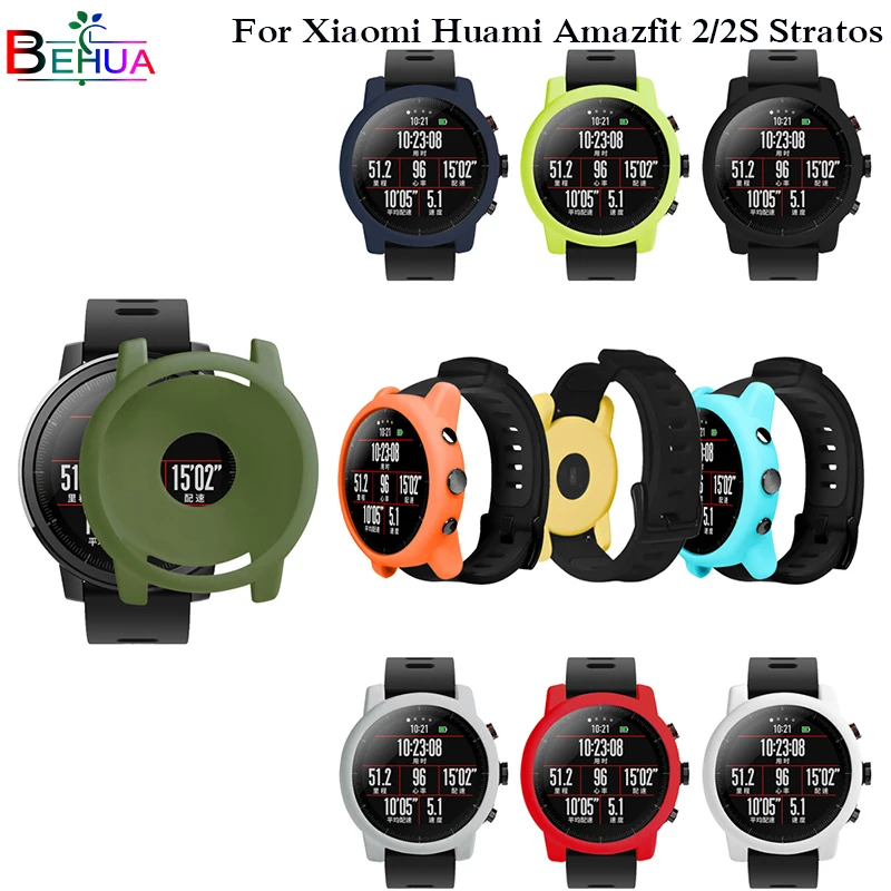 Цветные мягкие чехлы защитный чехол с рамкой для часов Xiaomi Huami Amazfit 2/2S Stratos сменный