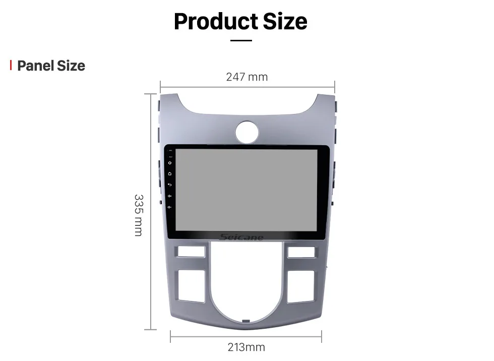 Seicane Android 9,0 9 дюймов четырехъядерный автомобильный Радио плеер gps навигации для 2008 2009-2012 KIA форте(AT) рулевого колеса Управление 3g