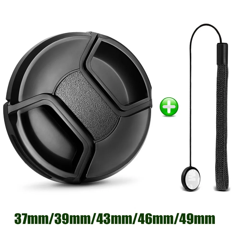 Camera Lens Cap Protection Cover 37mm 39mm 43mm 46mm 49mm With Anti