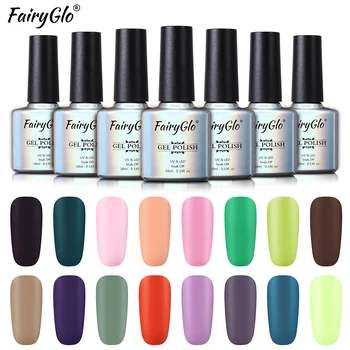 

FairyGlo 10ml Matt One Step Nail Gel Polish Soak Off UV LED Semi-permanent Enamel Lacquer No Need Base Top Coat Hybrid Varnishes