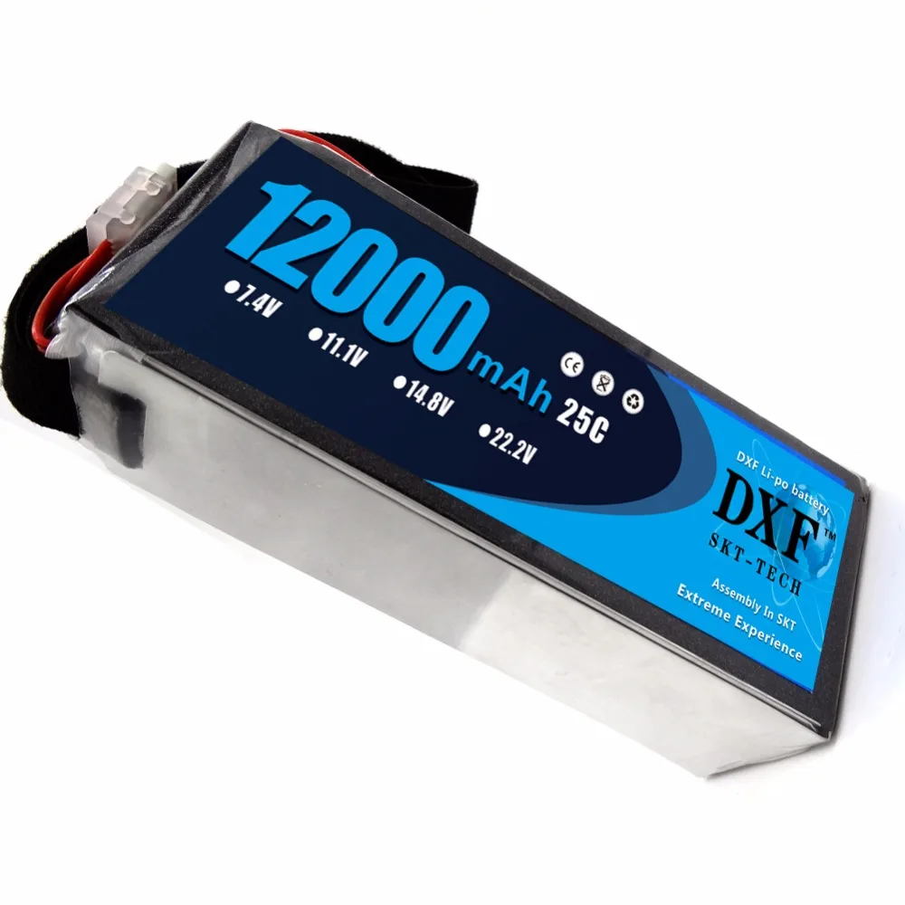 DXF 2 шт. хорошее качество Lipo батарея 12000 в 22,2 мАч 25C-60C 6 S RC AKKU Bateria для самолета Вертолет Лодка FPV Дрон БПЛА