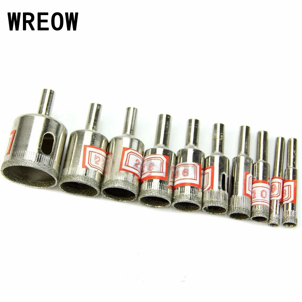 4-30mm Diamond Coated Hole Saw Drill Bit for Glass Tile Ceramic Marble Cutting D 
