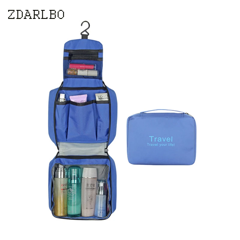Multilayer Design Makeup Bag Foldable Hook Cosmetic Bag Women Outdoor Travel Multifunction Organizer Wash Bag