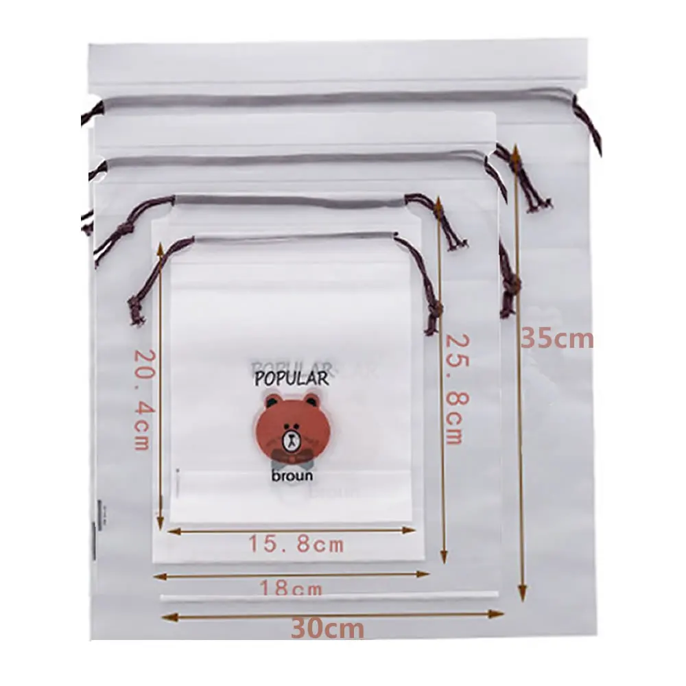 الدب البني حقيبة مستحضرات تجميل شفافة السفر حقيبة مستحضرات تجميل النساء سستة المكياج حمام المنظم كيس التخزين غسل الزينة Beaut عدة