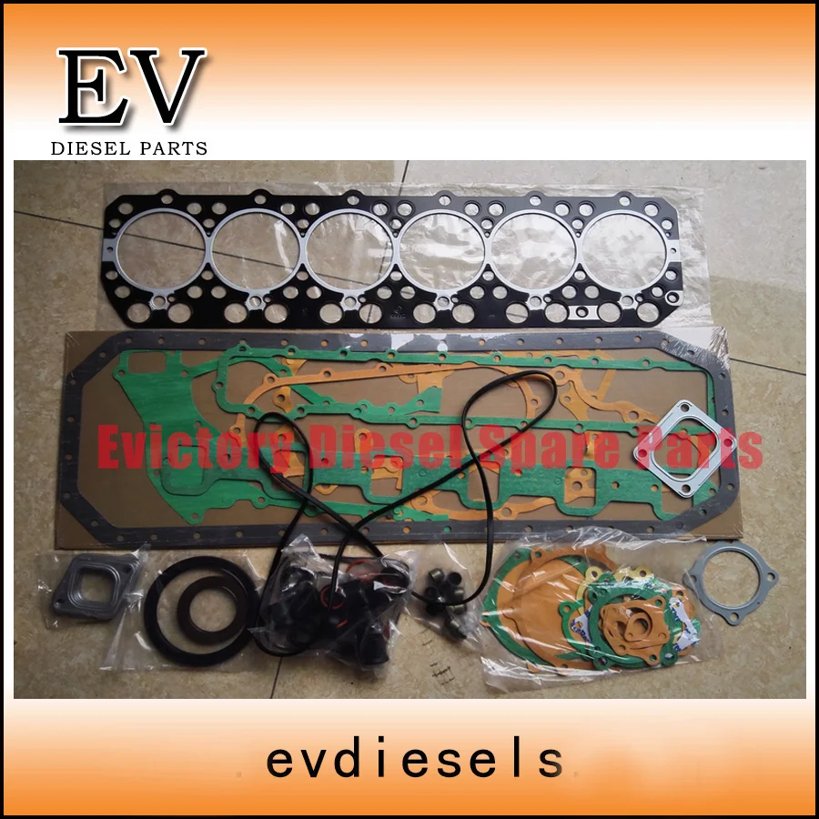 

Fit for UD truck engine gasket FE6 FE6T FE6TA full gasket kit/cylinder head gasket set 12 valves type