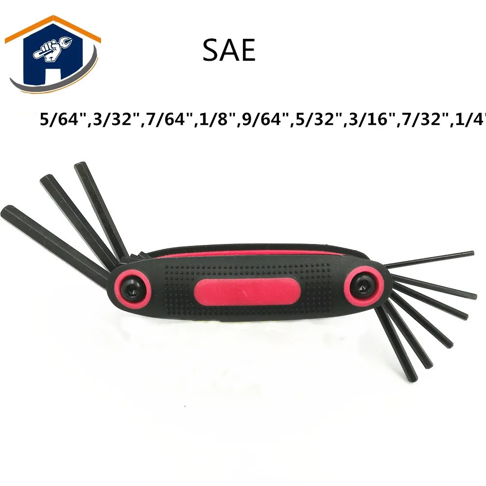 HS Tools 36 компл./лот шестигранный ключ набор складных шестигранных ключей SAE