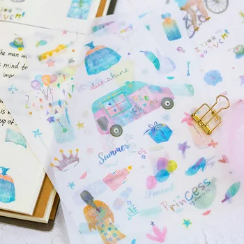 

4 pcs/pack Enjoy One Life Decorative Stationery Stickers Scrapbooking DIY Diary Album Stick Label