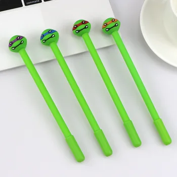 

48 pcs Gel Pens Ninja Turtle black colored kawaii gift gel-ink pens pens for writing Cute stationery office school supplies