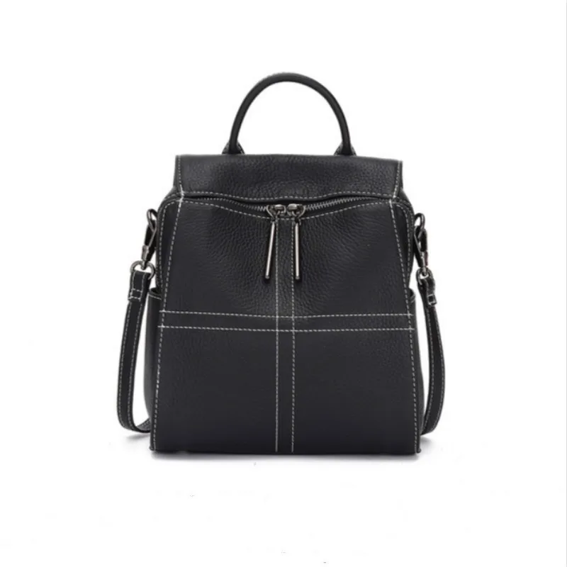 

Genuine Leather Women Purse Mini Backpack School Bags for Teenager Girls Mochila Feminina Korean Designer Bookbag 2019 GL038