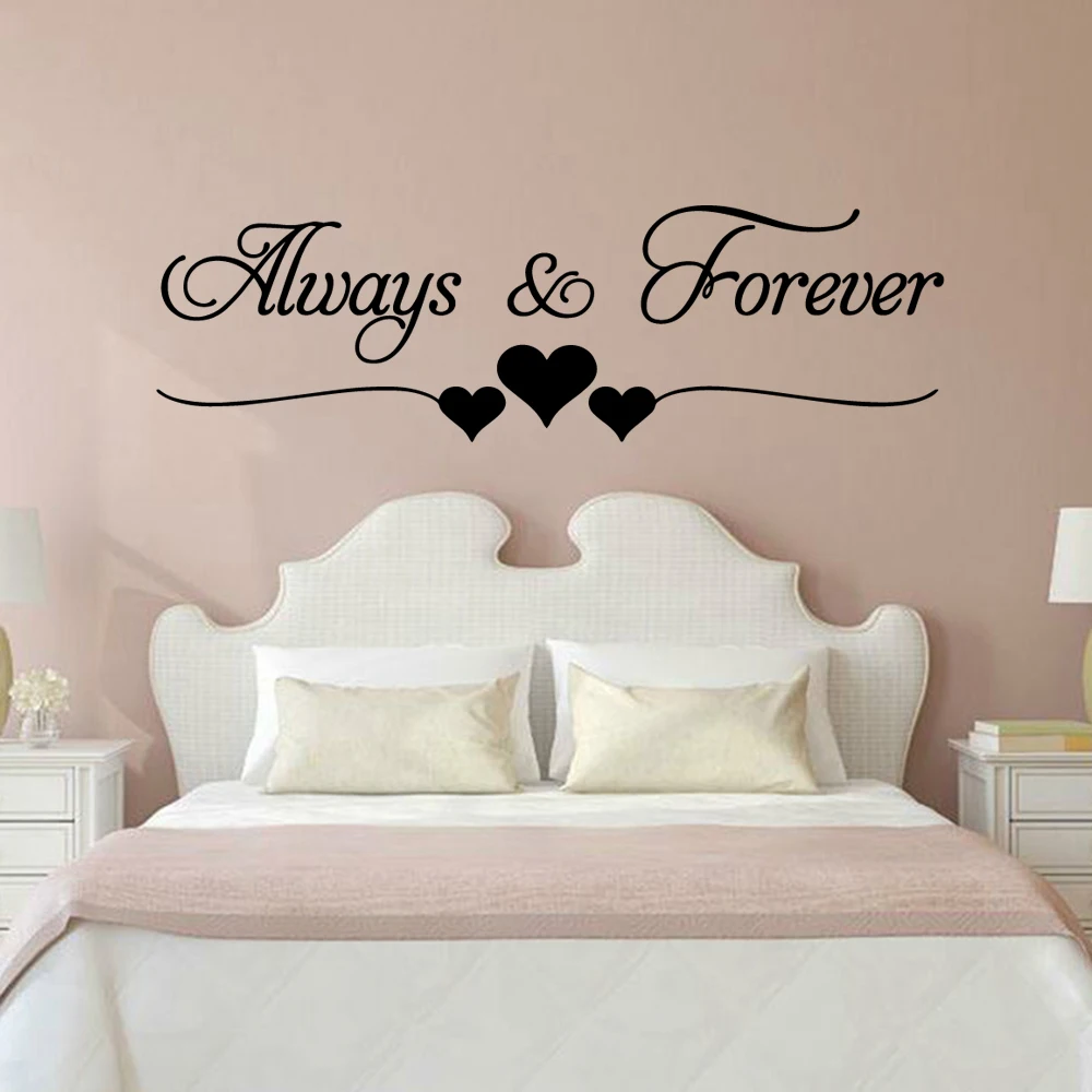 Romantic Love always forever INS Wall Stickers For house Bedroom Living Room Decoration Wall Decals Decor wallsticker Mural