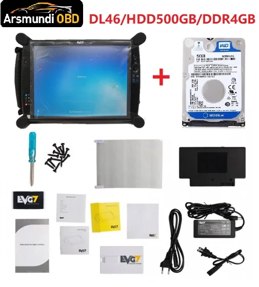 EVG7 планшет DL46/HDD500GB/DDR4GB диагностический контроллер планшетный ПК + для BMW icom ista и
