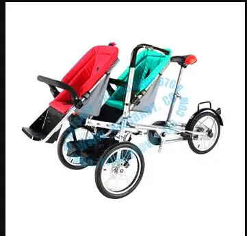Taga стиль ruituo мать и ребенок коляска велосипед 2 в 1 может кататься складной трехколесный велосипед родитель коляска Мать Велосипед ребенок велосипед - Цвет: Коричневый
