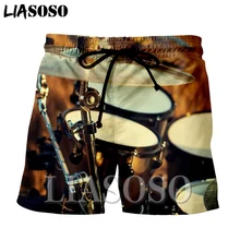 Модные панк Повседневная Аниме Мужчины Женщины Детский набор барабанов музыкальный инструмент пикантные мужской верх спортивные Harajuku пляжные тренировочные брюки Шорты E515