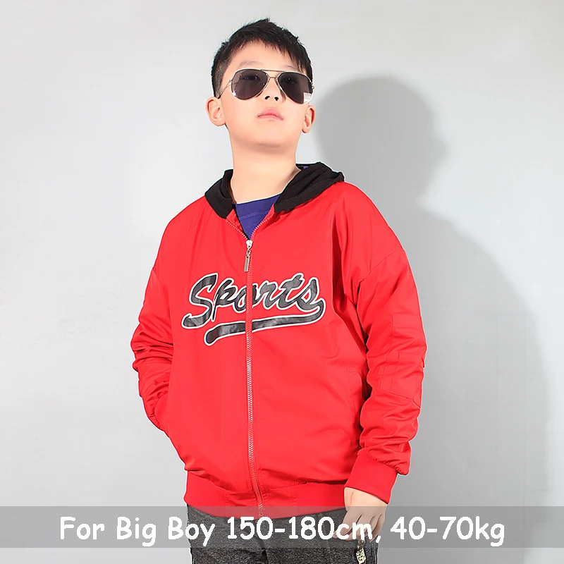 

Fall Fashion Boys Letter Car Printed Hooded Baseball Jacket Teenager Boys Loose 12 16 18 Years Windproof Coats Jacket for Boy