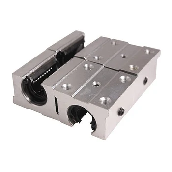 

4 x SBR12UU 12mm Aluminum Linear Motion Router Bearing block, silver