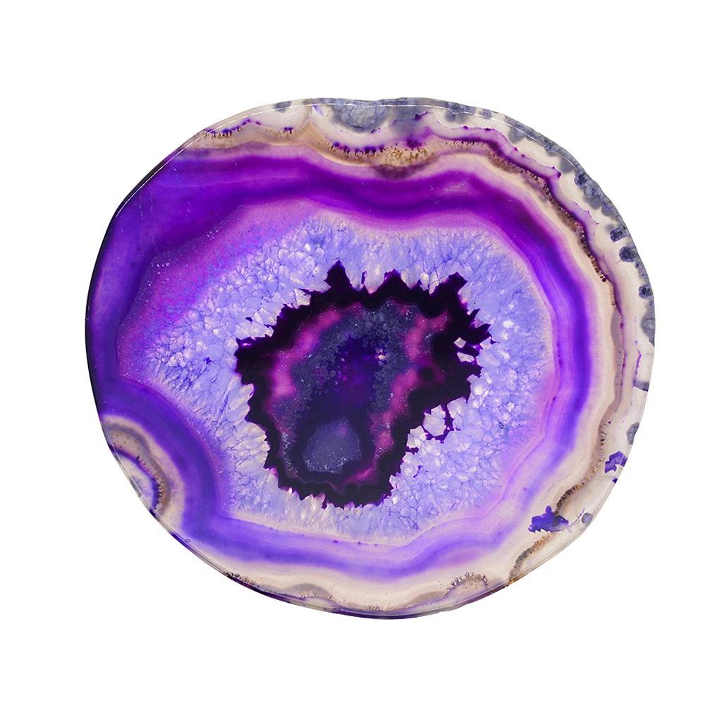 4 pieces Tea House Embellishments Agate Slices Irregular Crystal Quartz Stone For DIY Pendant Charms Mixed Colors 4#