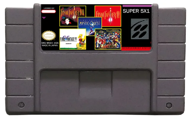 Classic snes game/mutil-games/gratis schip/heet verkoop/ms001/5in1/gemengde orde/snes cartridge