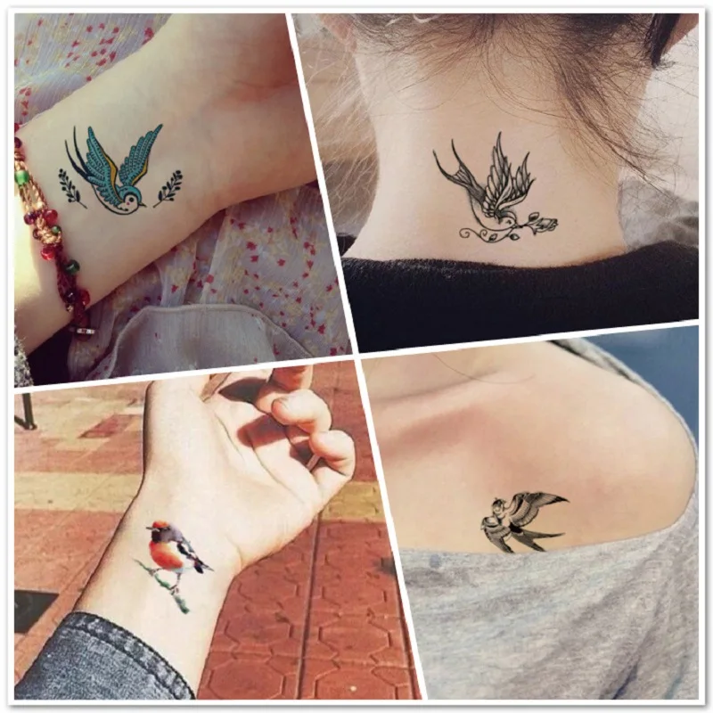 2 Feuilles étanche Personnalité Petit Frais De Tatouage Pâte