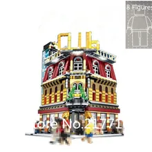 SD6991 архитектурная серия, модель ночного клуба, строительные блоки, классический светодиодный светильник, дом, уличный вид, игрушки для детей