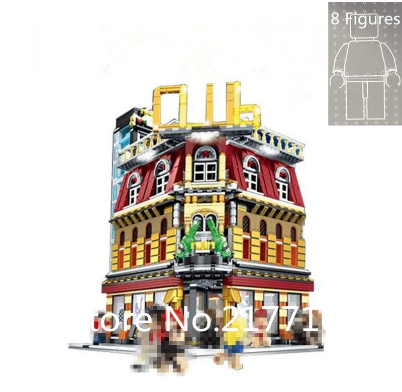 

New SD6991 Architecture series the nightclub Model Building Blocks Classic With LED lights house Street View Toys for children