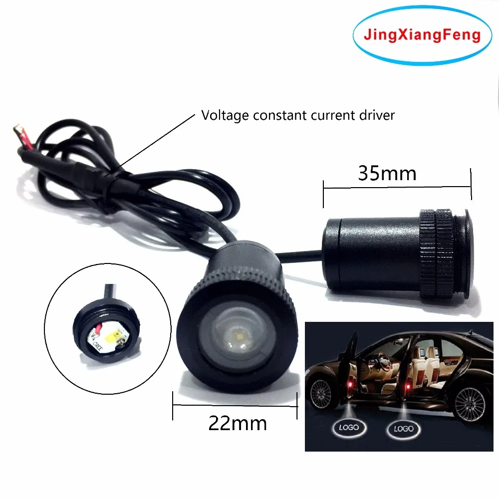 حالة jingxiangfeng لميتسوبيشي 12 فولت 5 واط بقيادة سيارة أدى شبح ظل ضوء سيارة شعار الإسقاط 2 x led ضوء الليزر الشعار الباب