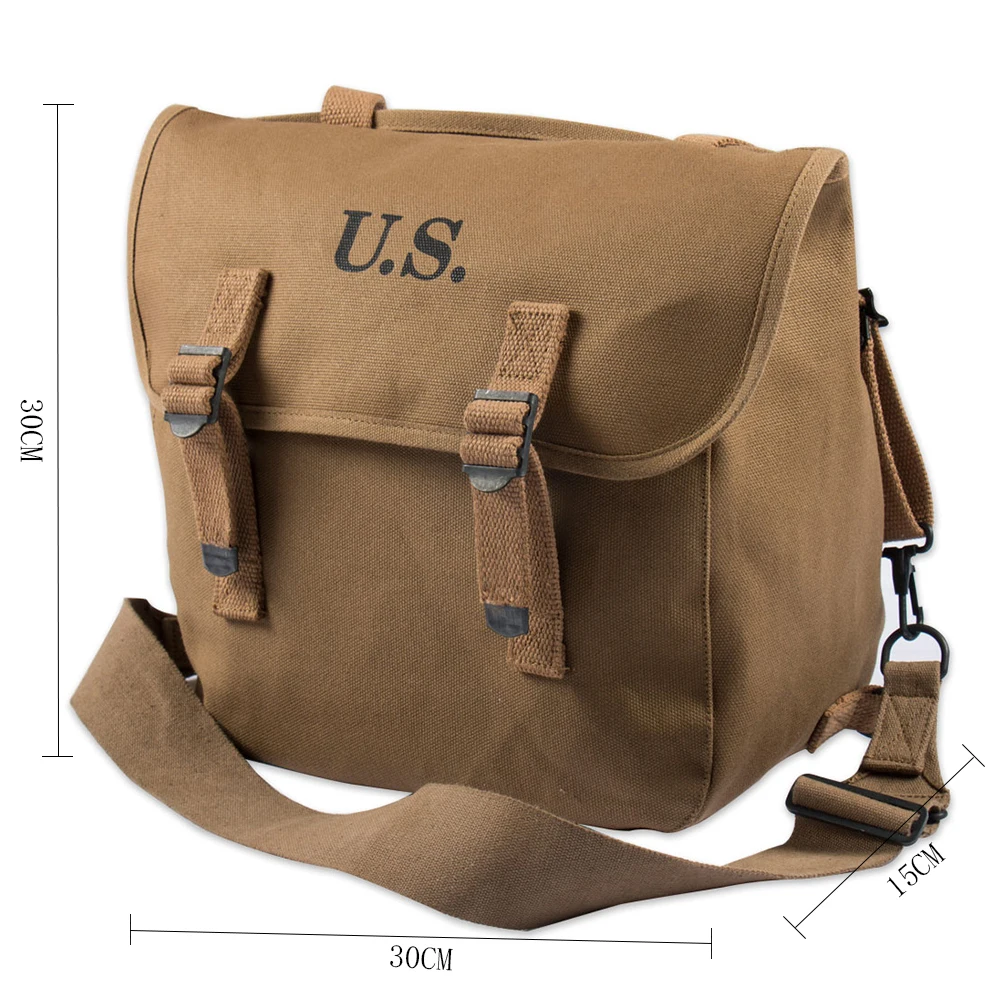 New WWII US Army M1936 M36 Musette Field Bag Backpack Haversack Travelling Bag 