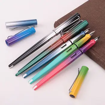 

0.38mm Extra Fine Nib OOTDTY Colorful Gradient Fountain Pen Business Student Popular Calligraphy Office Supply Writing Tool