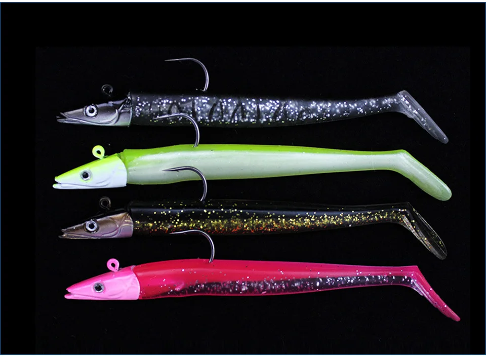 GLUREE-4Pcs-11cm-16g-Fishing-Lures-Lead-Head-Soft-Bait-Single-Hook-Artificial-Bait-Wobbers-Sea-Fishing-Tackle-Accessories_02