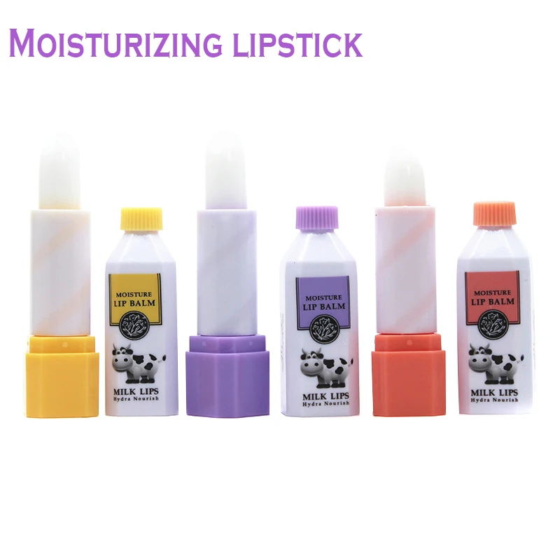 

Mini Milk Moisturizing Lip Balm Lipstick Protector Sweet Taste Lips Care Beauty Cosmetics Nutritious Random Color Lip Balm