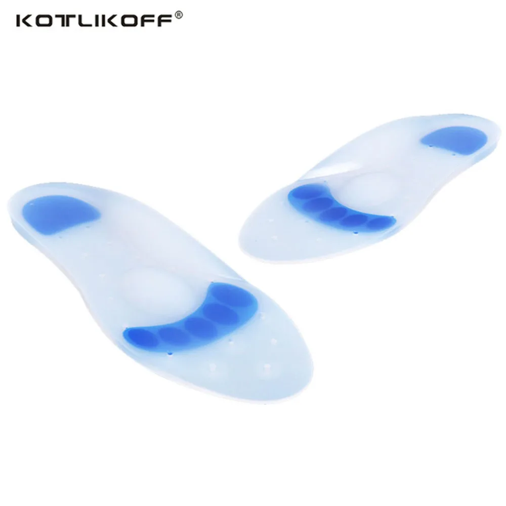 

KOTLIKOFF Unisex Medical Silicone Orthotic Insoles Treatment Heel Pain Arch Support Running Sport Insoles Shock Absorption Pads