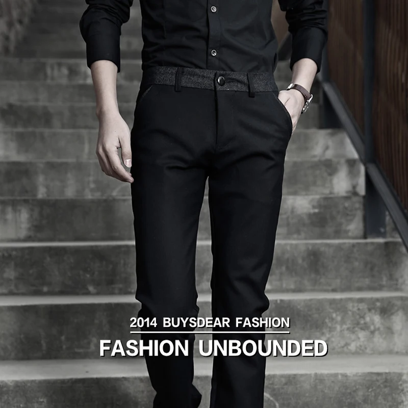 2018 Male Casual Dress Pants Regular Skinny Men Suit Pants Commercial Western-Style Business Men Pants
