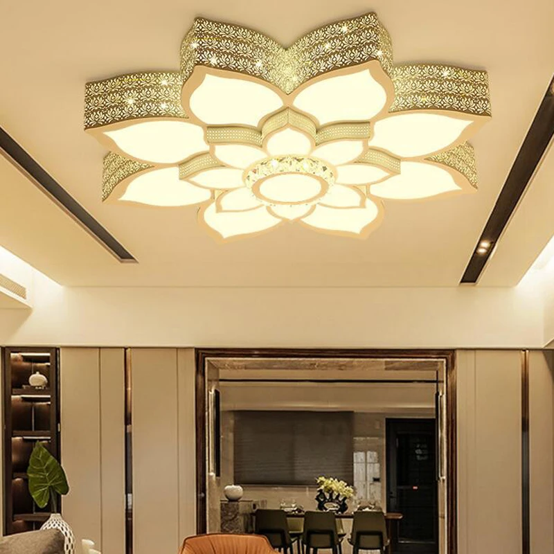 

Ceiling lamp round modern minimalist 2018 new Lotus bedroom lamp home lighting living room lamp led lighting fixture led lamps