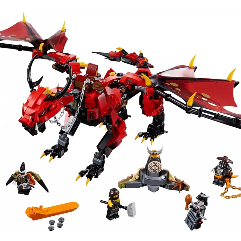 

988 pcs Movies Flame Spys God Dragon Building Blocks Compatible Ninjagoeds Knights Figures Arms Toys For Boys Gifts