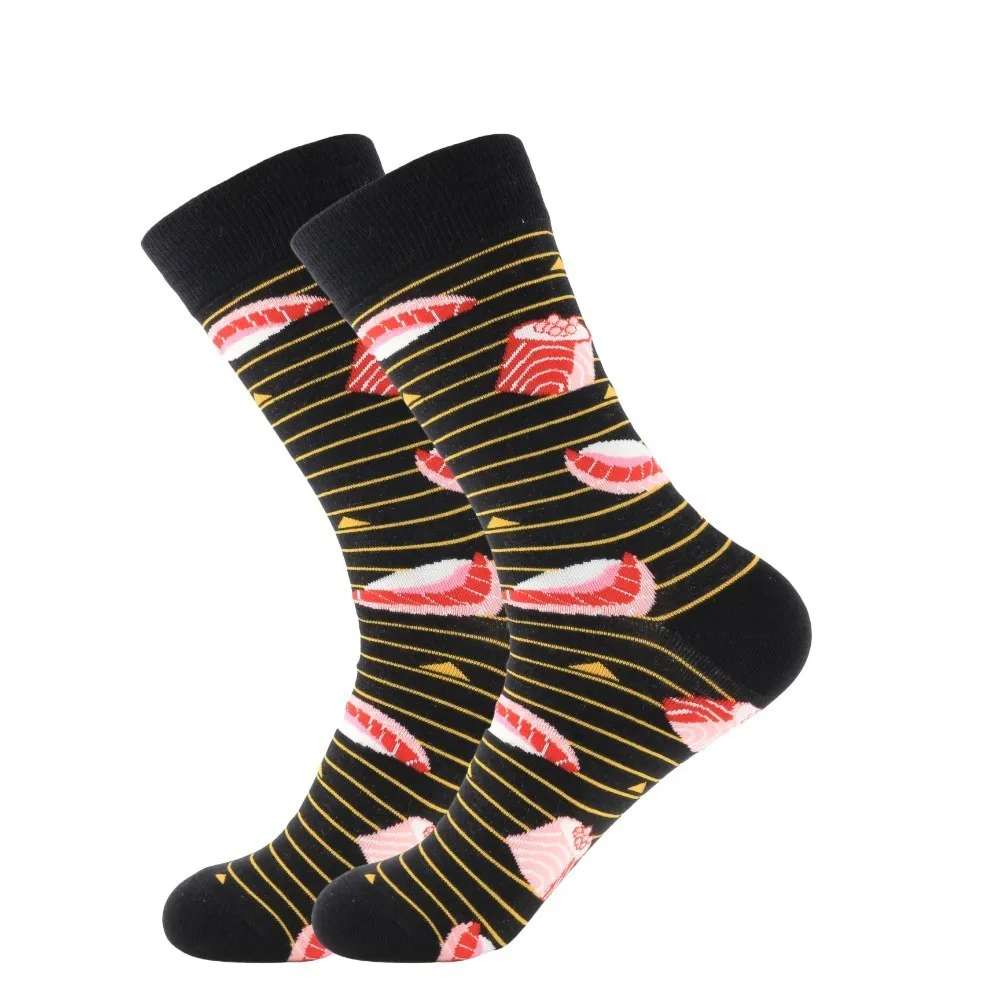 PEONFLY/1 пара смешных носков из чесаного хлопка для женщин, носки с рисунками животных, собак, авокадо, Sokken, новинка, счастливые носки для подарка на Рождество - Цвет: 15