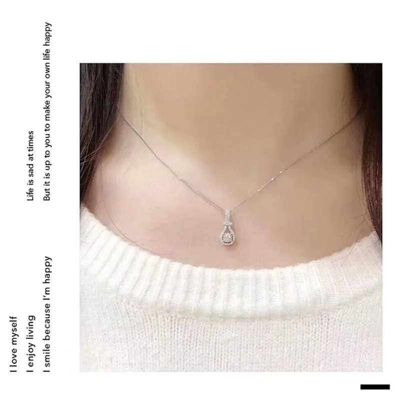 High-end  Jewelry  100% 18K gold natural South African Diamond  Necklace Wedding gifts HI002