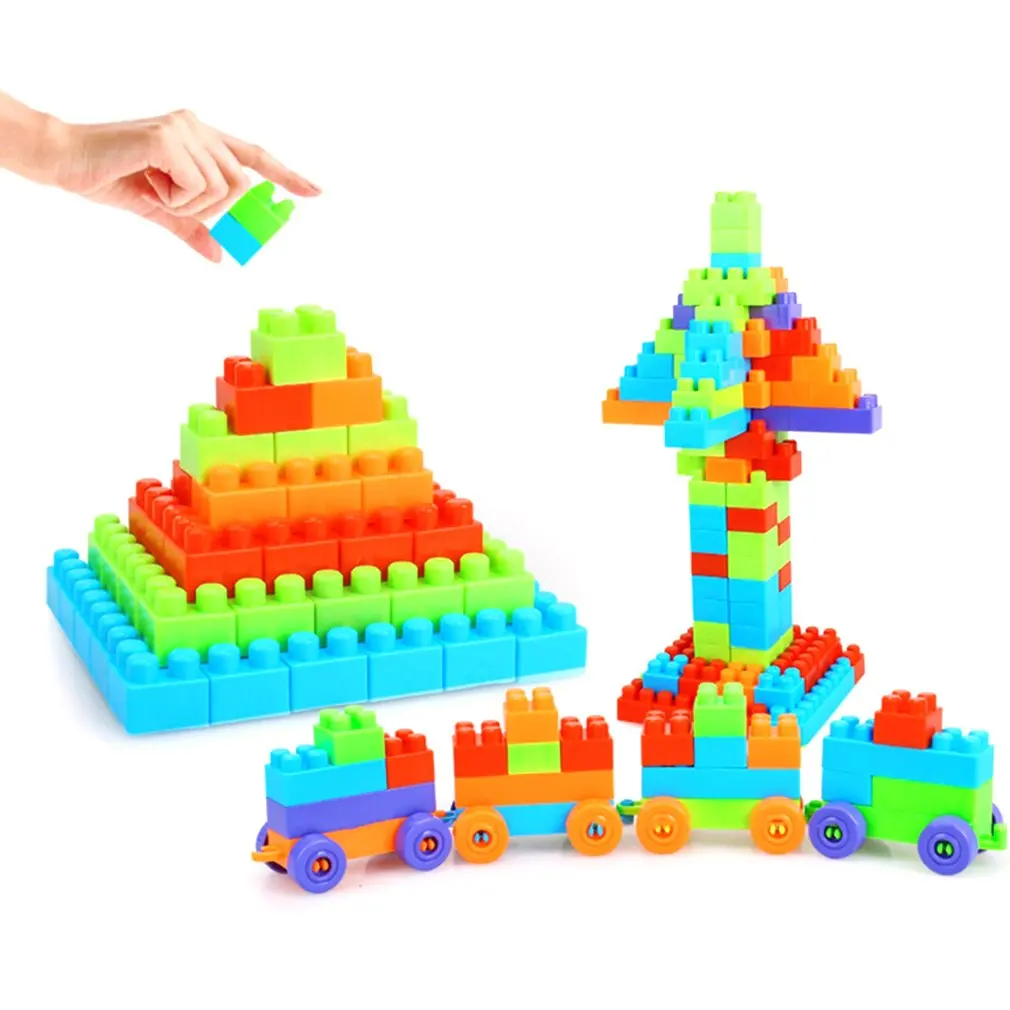 Новый 92 шт. DIY Забавный город креативные развивающие Кирпичи Строительные блоки набор совместимых строительных блоков игрушки для детей
