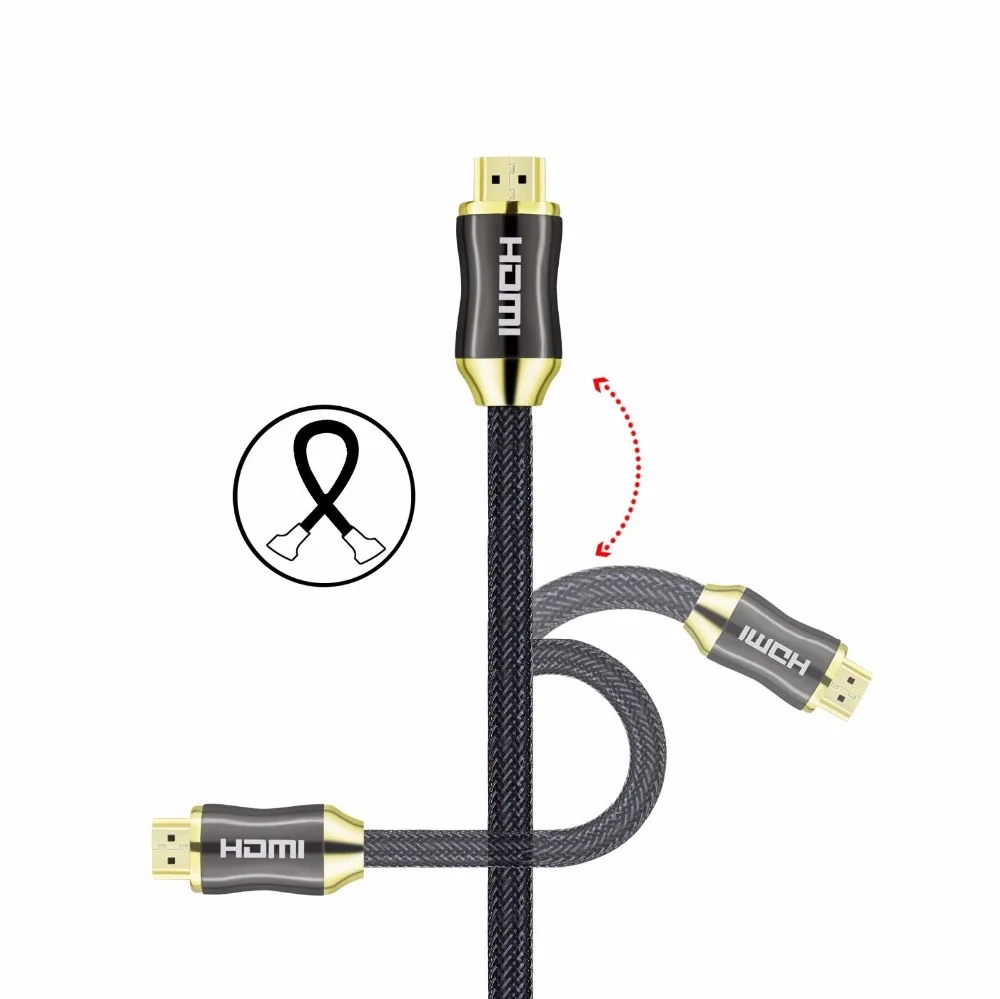 Кабель hdmi металлический чехол 2,0 4k* 2k 3D 60FPS кабель для HD tv lcd ноутбука PS3 проектор компьютерный кабель 15m 20m 5m 10m