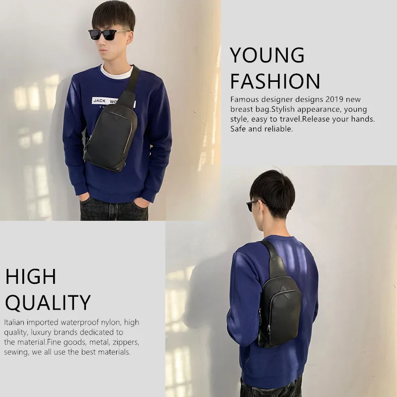 CAK Brand Men's Fashion Chest Bags Unisex Sling Bag For Women High Quality Nylon Man Crossbody Bag College Style 2019 New Young