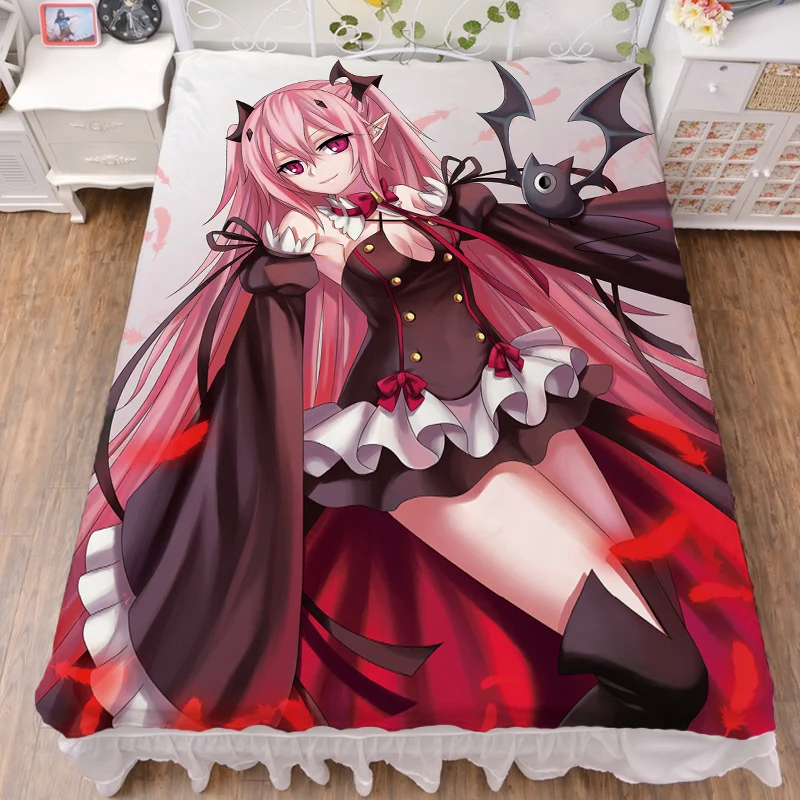 Японское аниме Seraph of the end персонажи сексуальная девушка Krul Tepes Простыня из